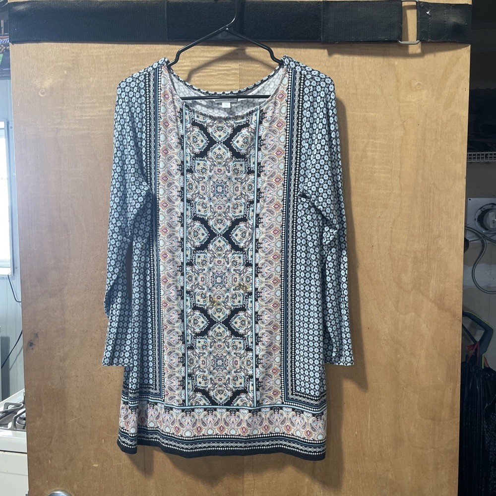 J.Jill Medium Tunic Long Sleeve Blue Casual Top - Preowned